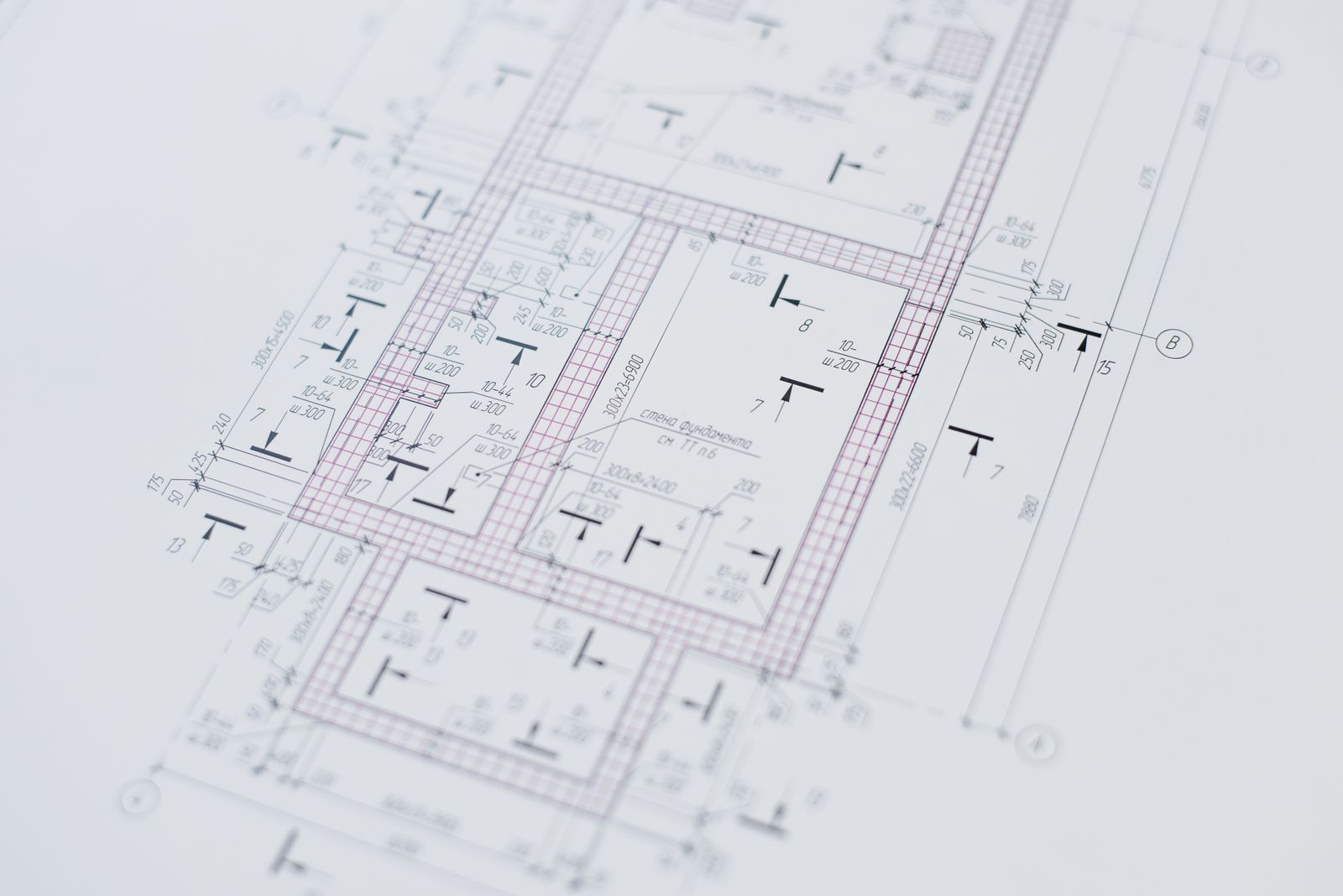 Reviewing layout options with a floor plan during design development