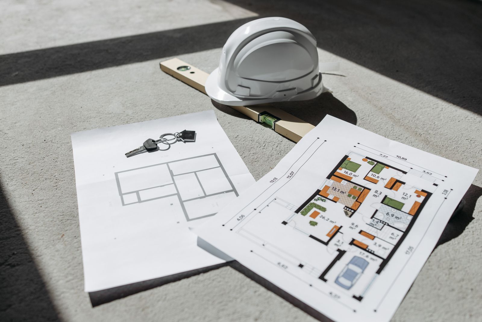 Floor plans prepared for a residential building project