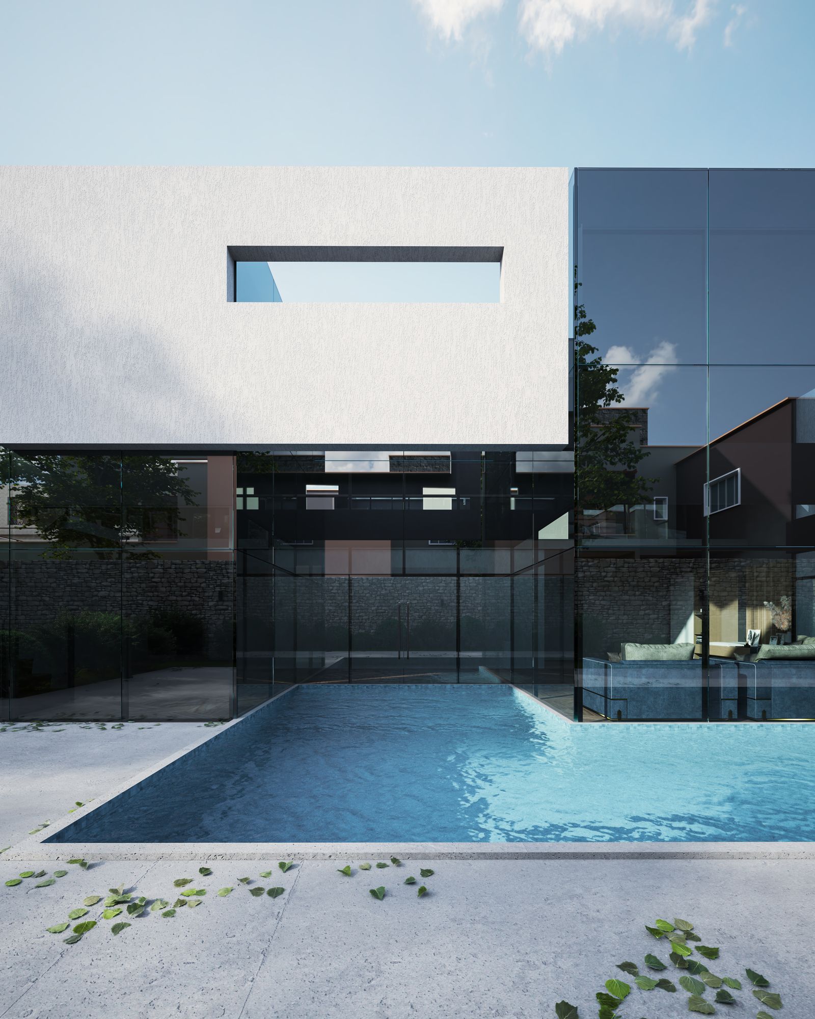 Photorealistic render of a luxury home used for pre-construction review