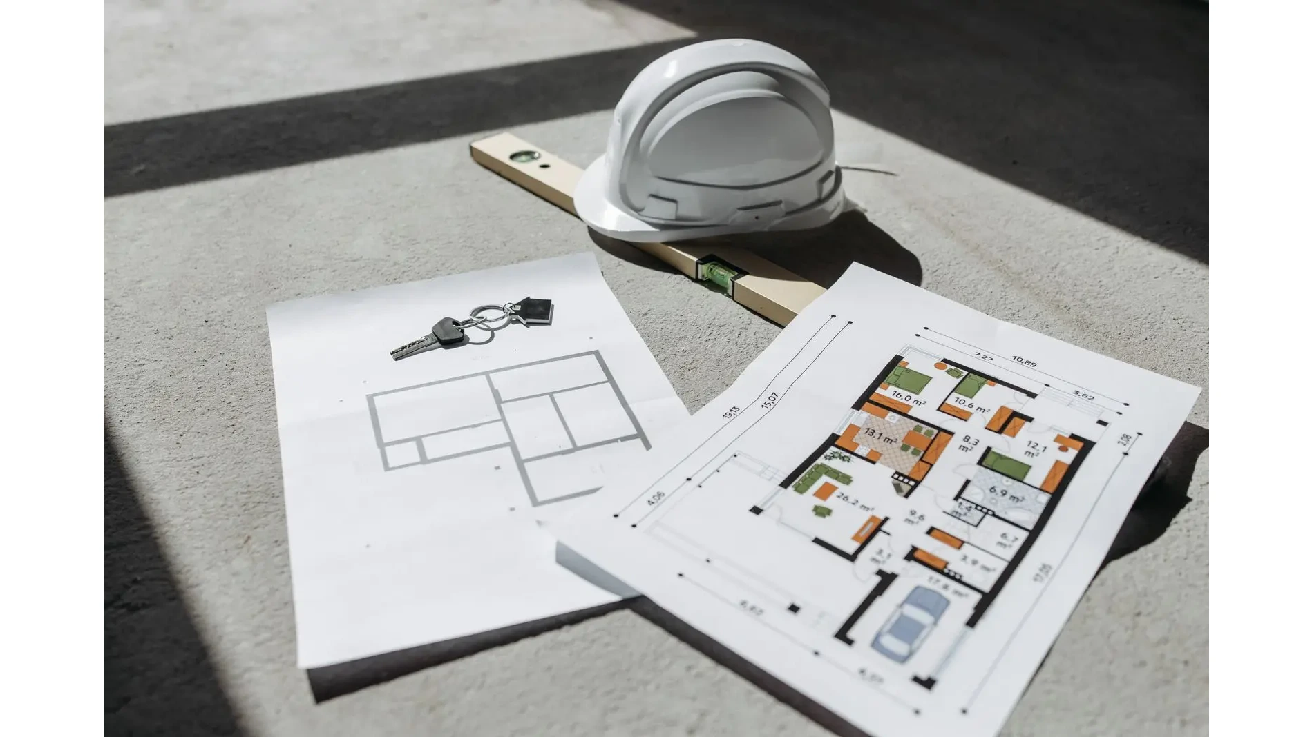 Architectural drawings, schedules and site information assembled before a rendering project starts