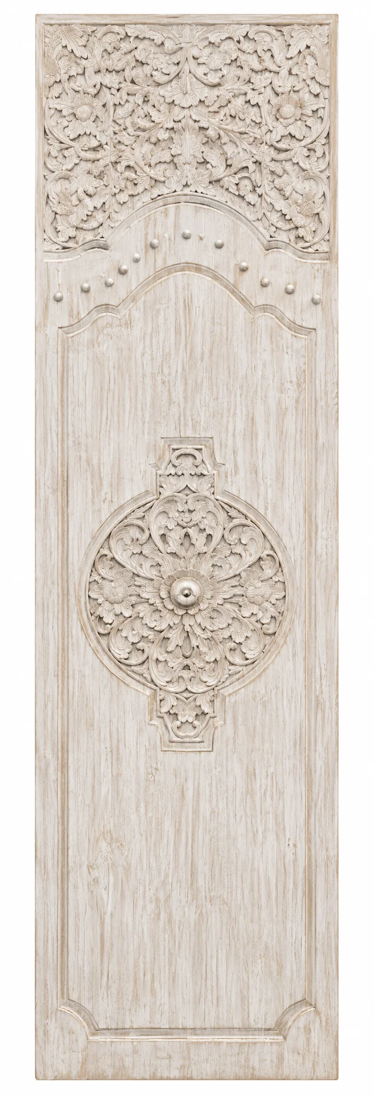 Hand carved timber door panel proposed as a feature element in the entry sequence